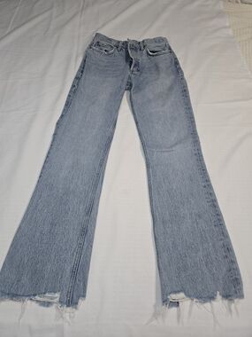 Agolde Light Blue Relaxed Boot Jeans